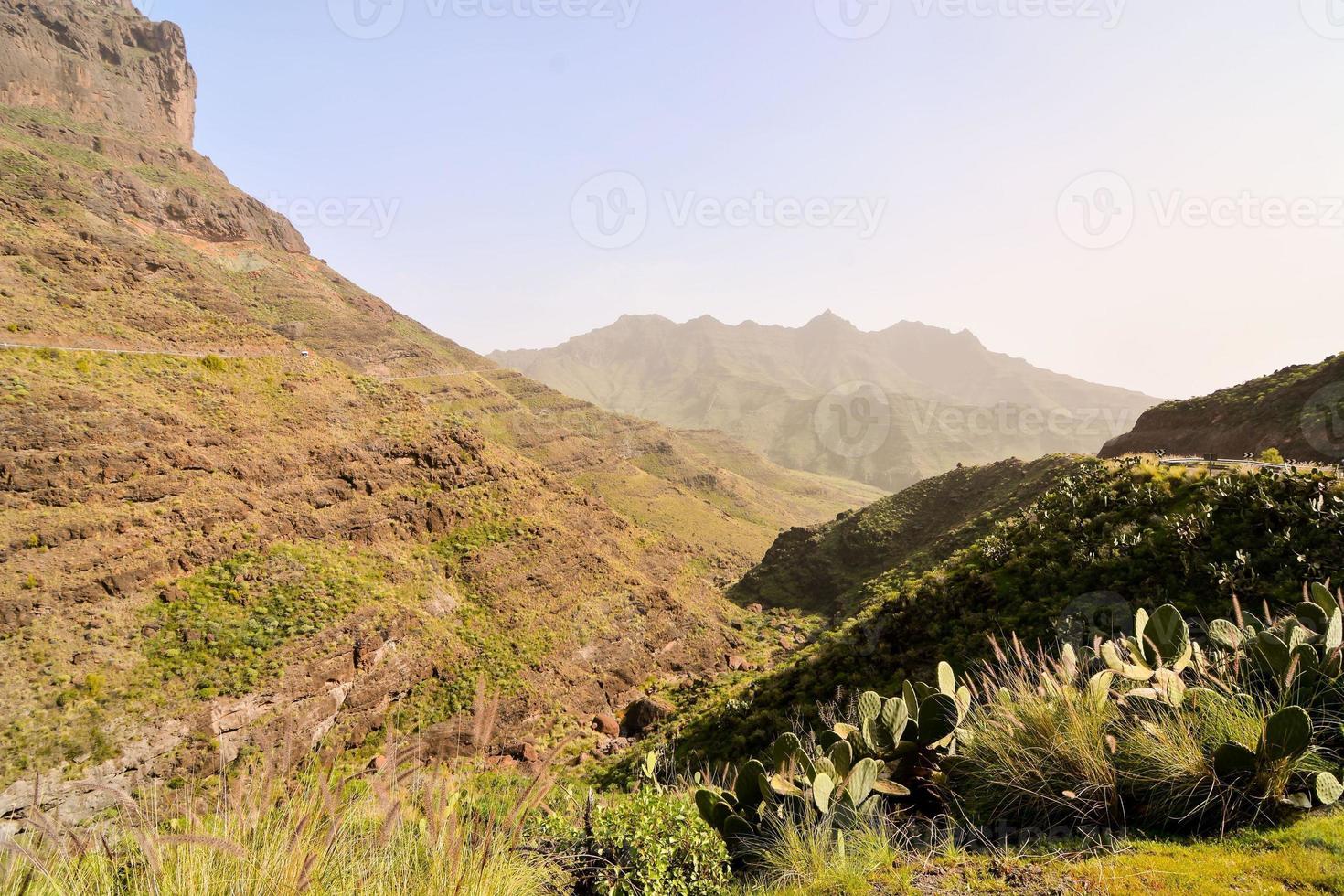 Scenic mountain landscape photo