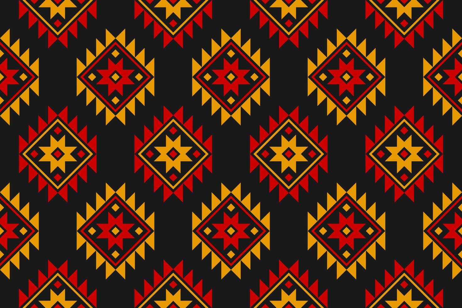 Fabric flower pattern art. Geometric ethnic seamless pattern in tribal. vector