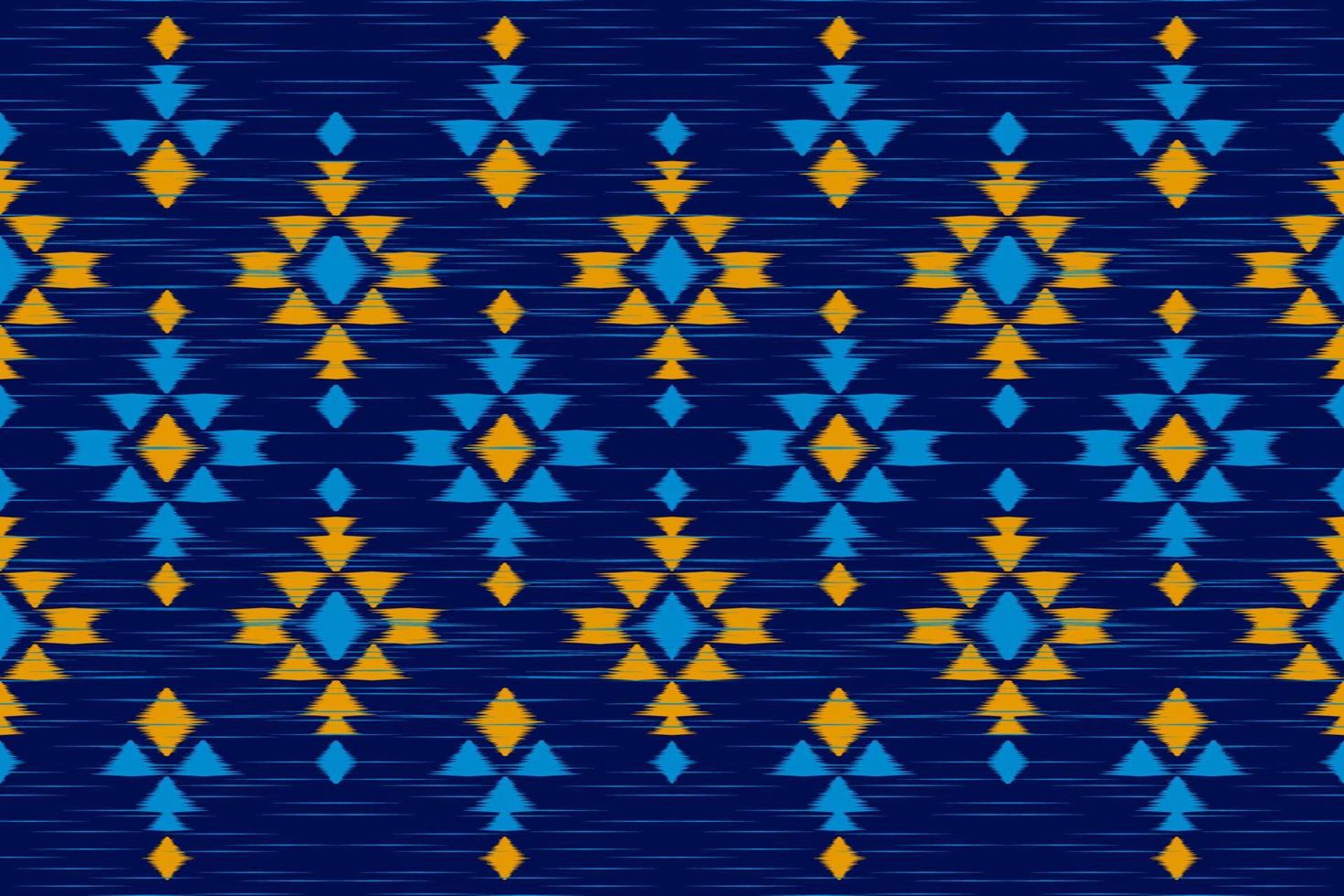 Ethnic ikat seamless pattern in tribal. Aztec geometric ethnic ornament print. Ikat pattern style. vector