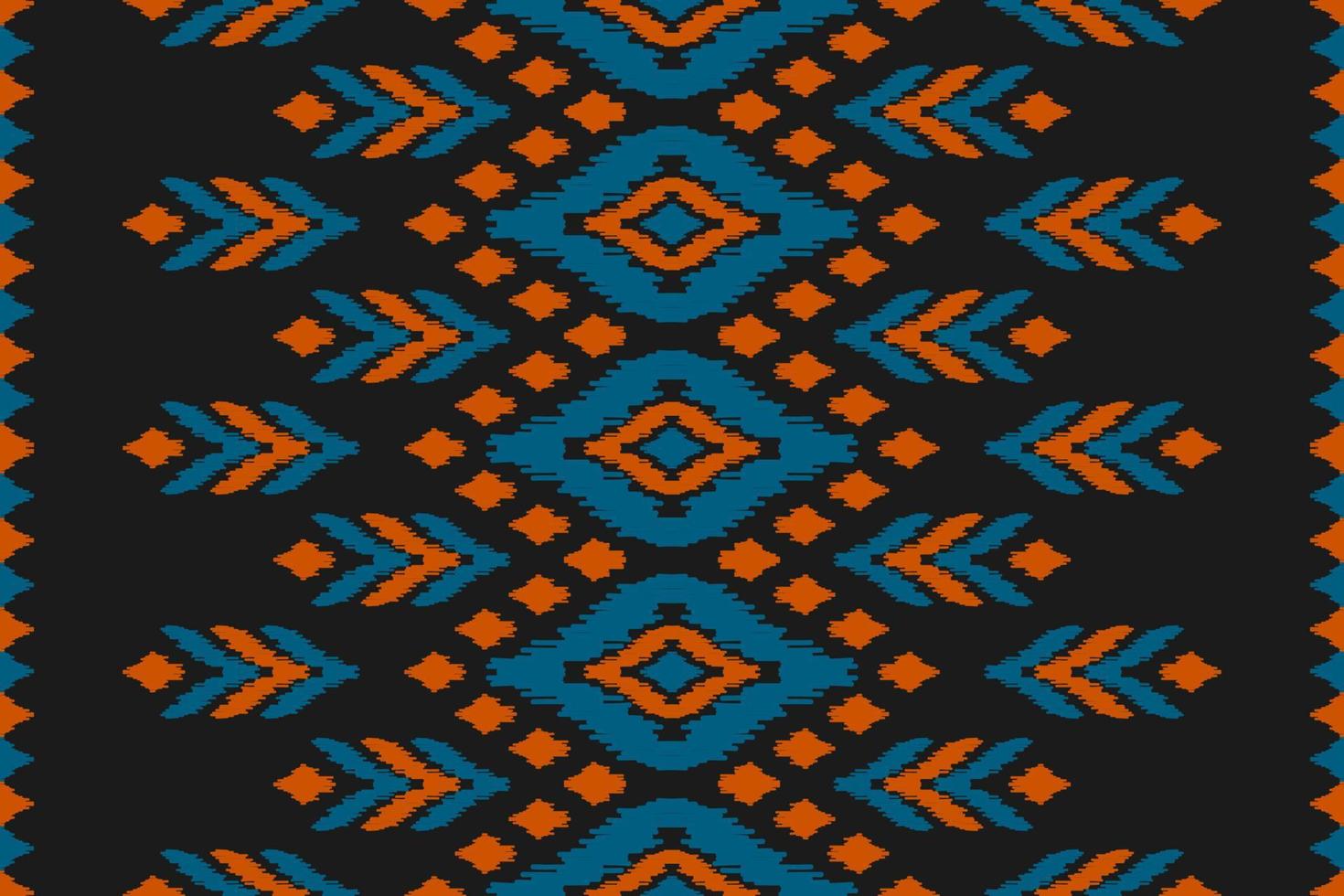 Carpet ethnic ikat pattern art. Geometric ethnic ikat seamless pattern in tribal. Mexican style. vector