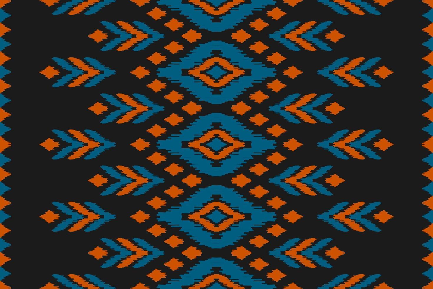 alfombra étnica patrón ikat art. patrón geométrico étnico ikat sin costuras en tribal. estilo mexicano vector