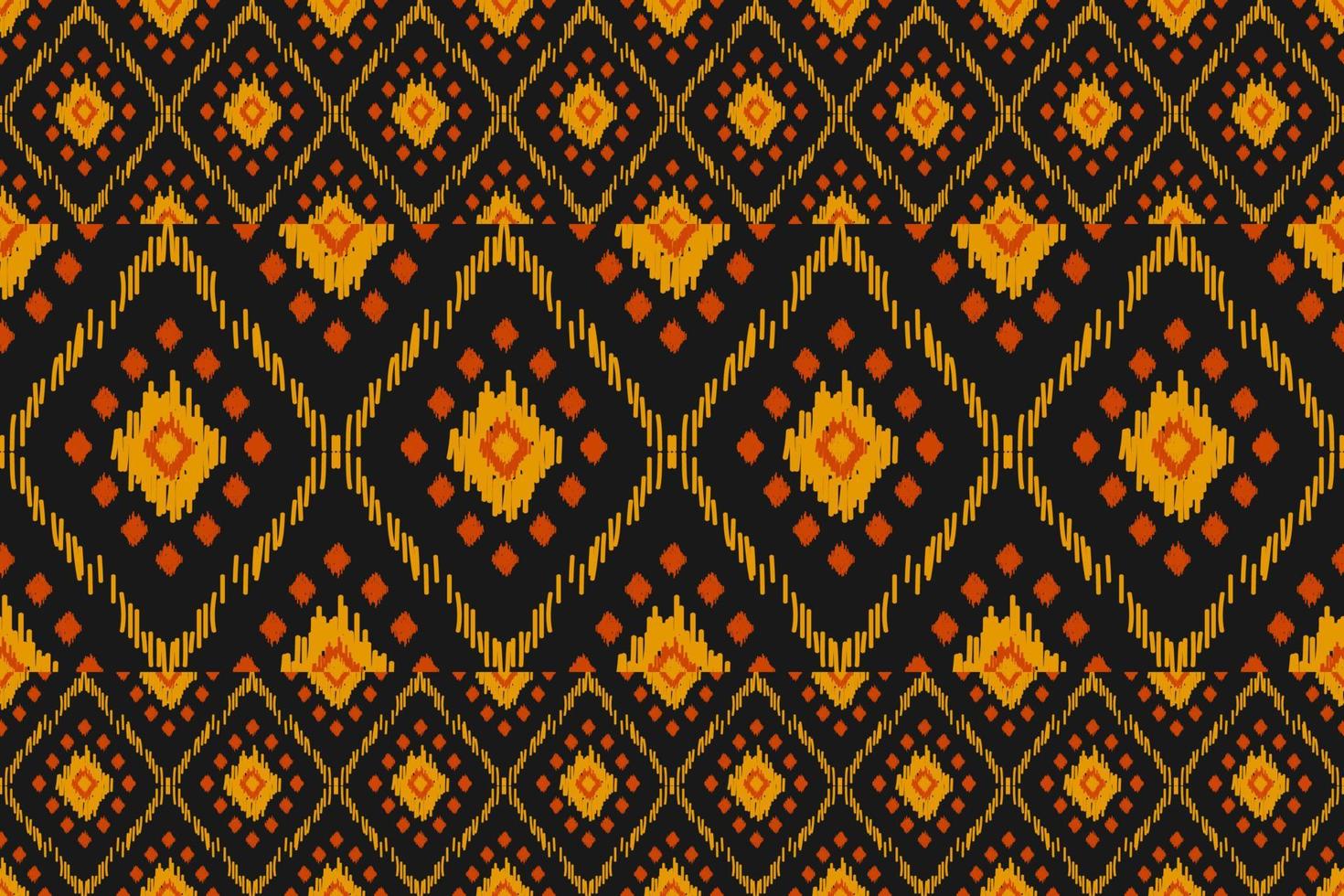 arte de patrón étnico de alfombras. patrón sin costuras étnico ikat en tribal. vector