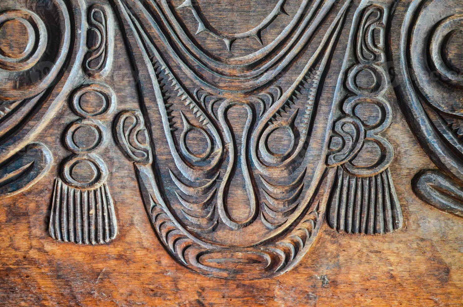 Ornate wood carving photo