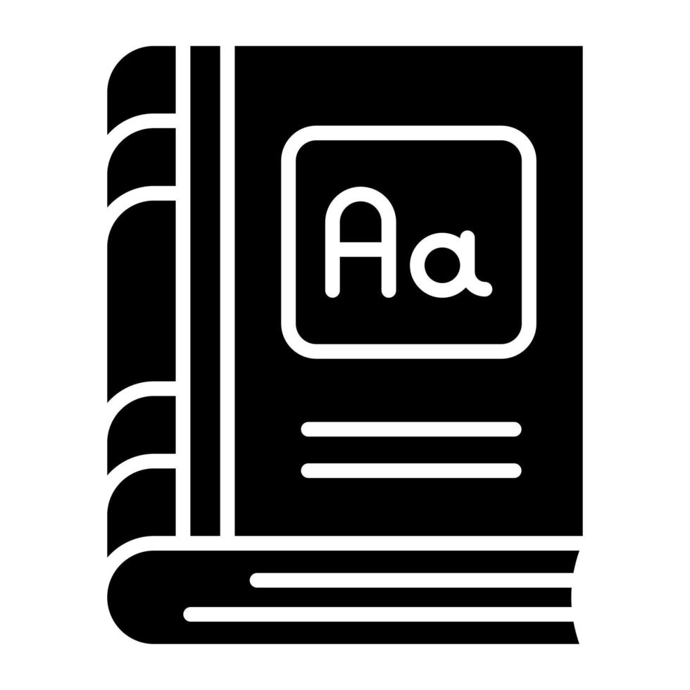 Dictionary book vector design in modern style, premium icon