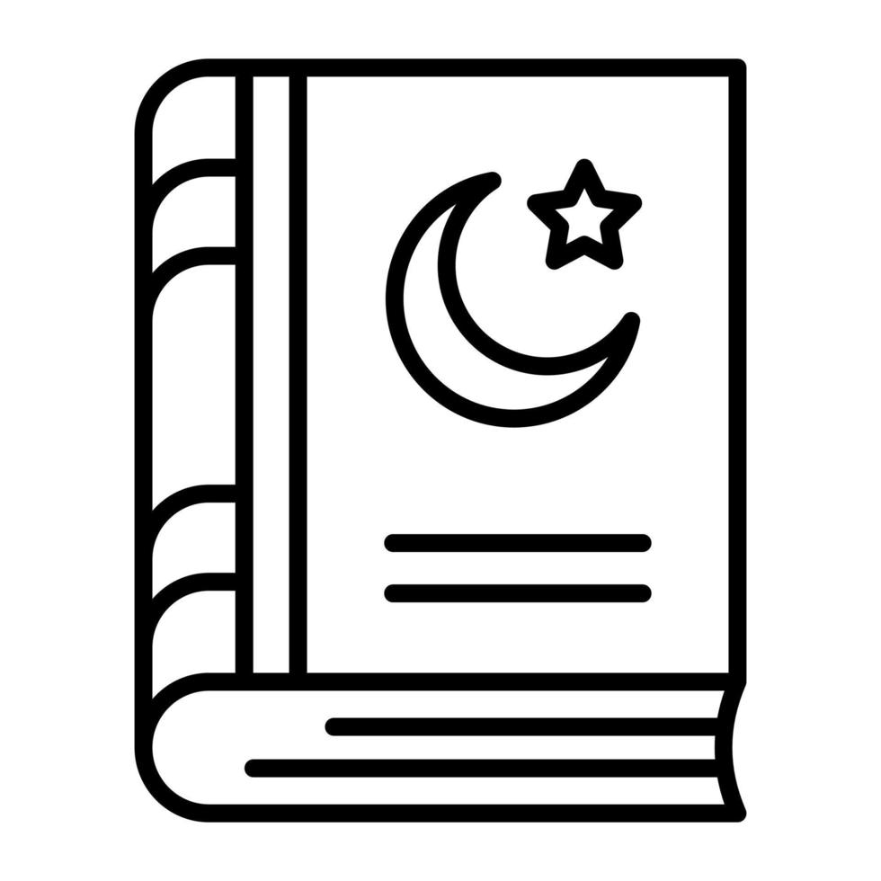 Islamic book vector in modern style, easy to use icon