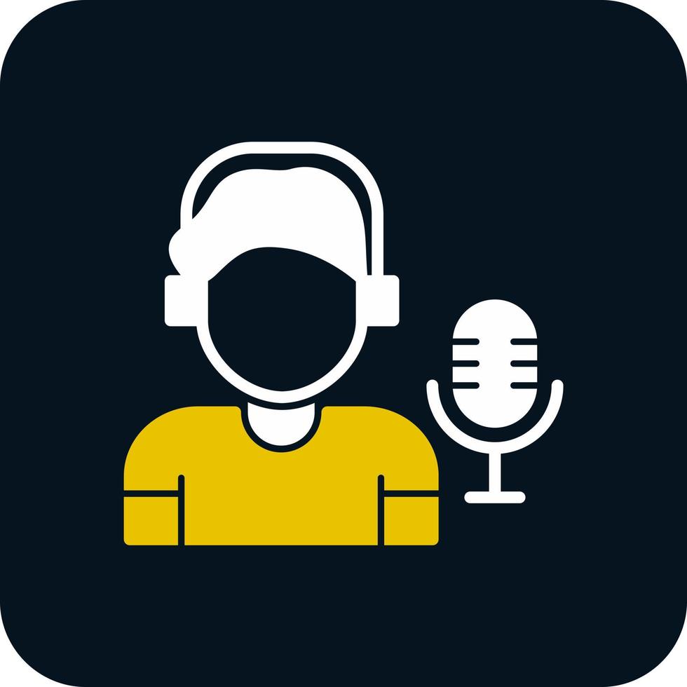 Broadcaster Vector Icon Design