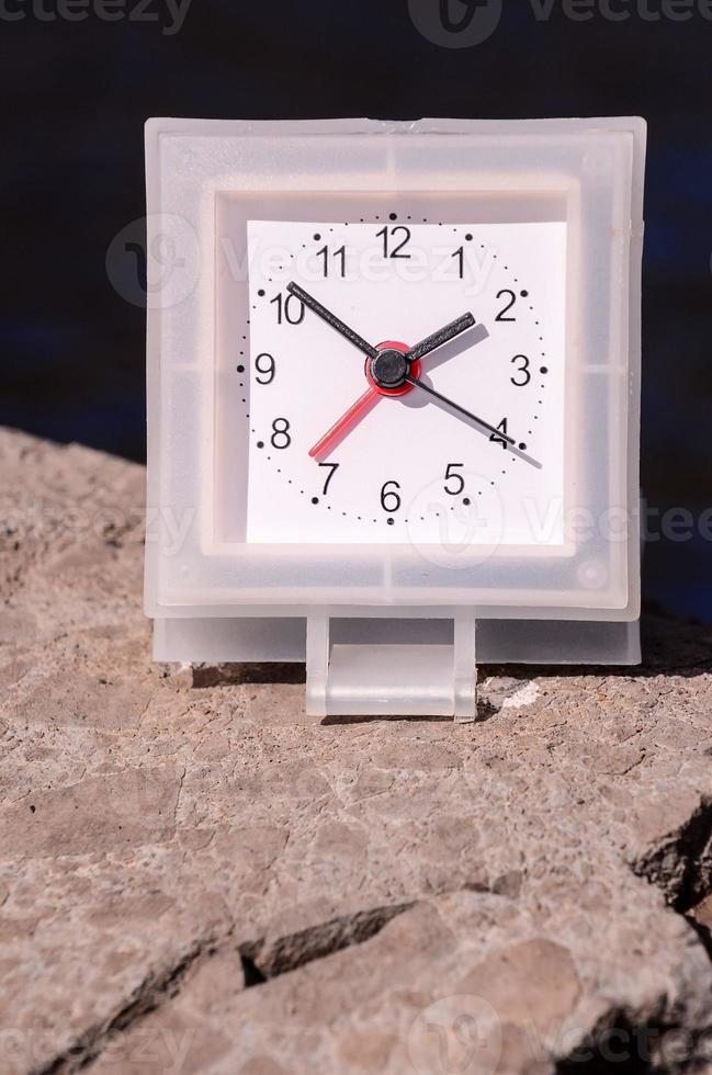 Modern white clock photo