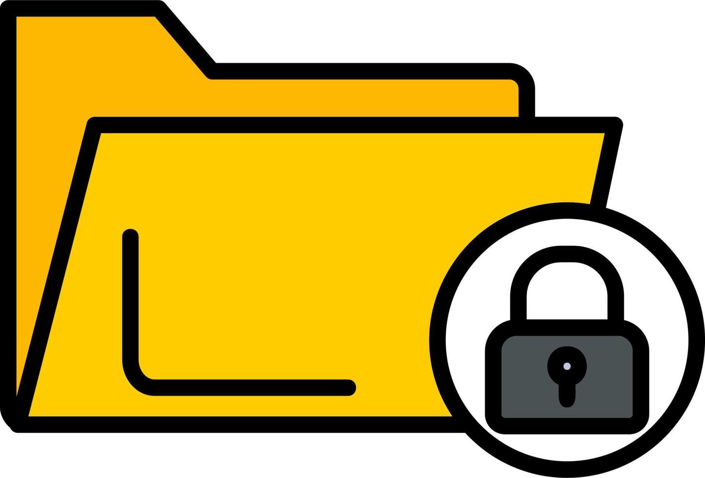Folder Lock Vector Icon