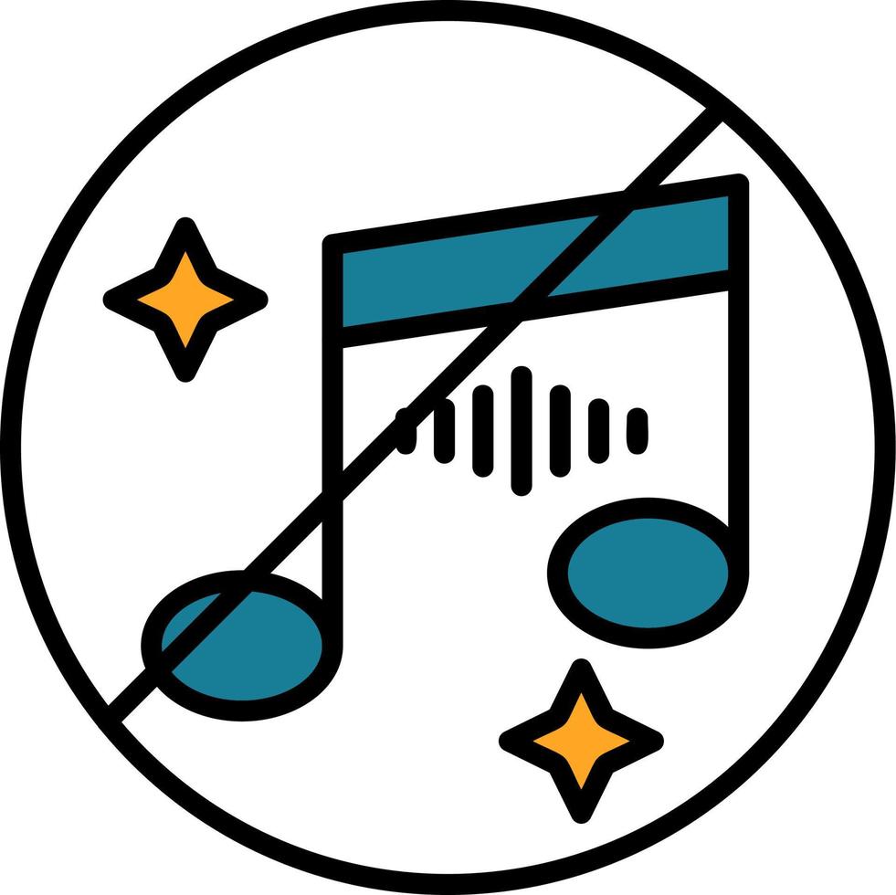 No Music Vector Icon