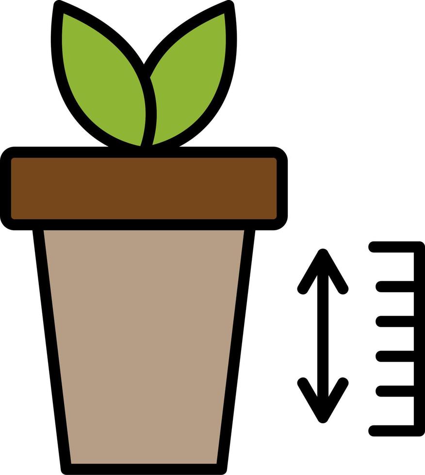 Plant Growth Chart Vector Icon