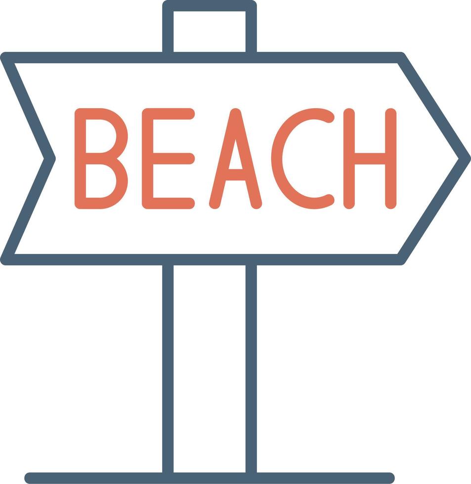 Beach Direction Vector Icon