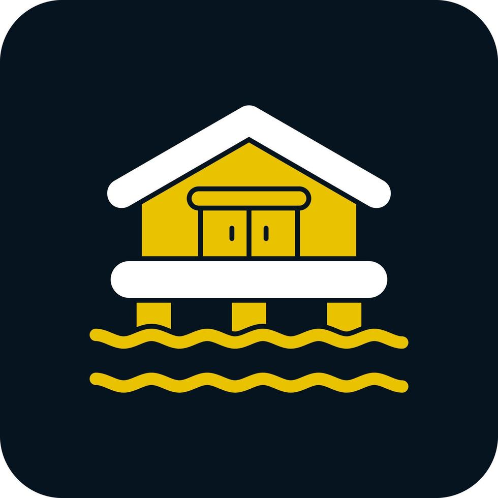 Beach House Vector Icon Design