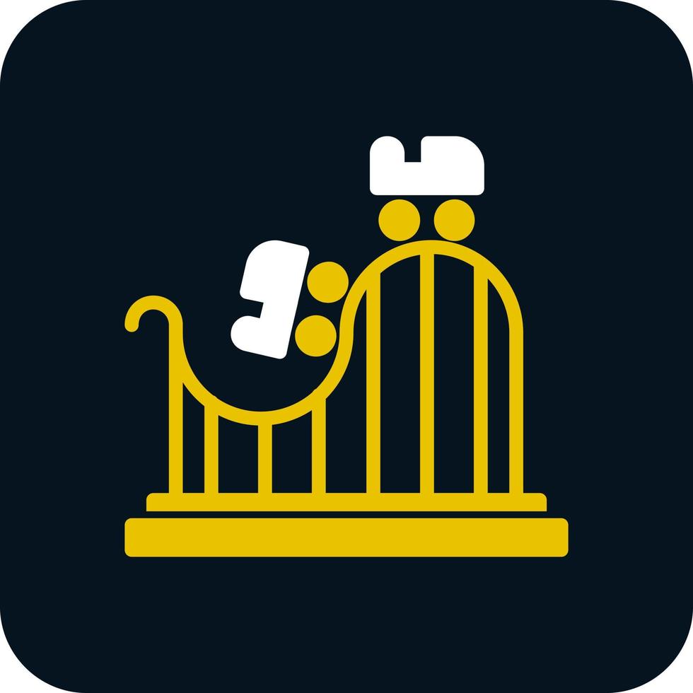 Roller Coaster Vector Icon Design