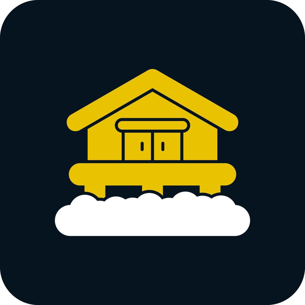 Ski Resort Vector Icon Design