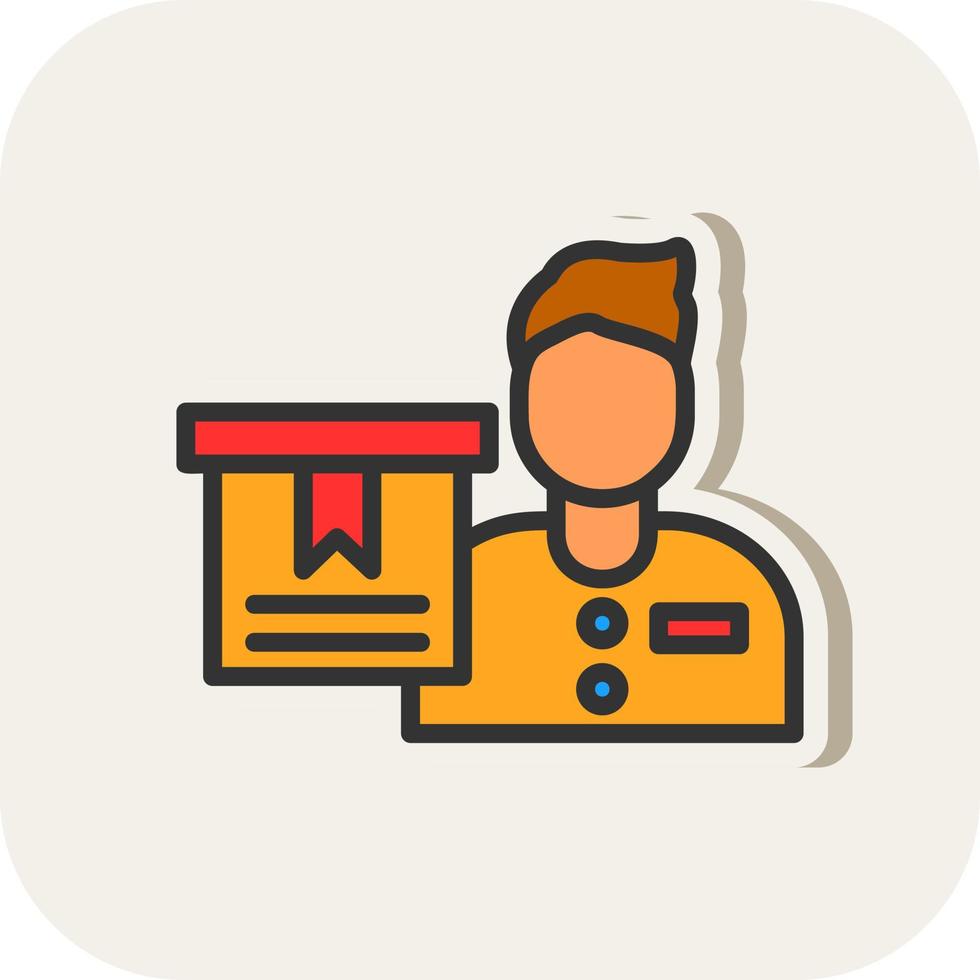 Delivery Boy Vector Icon Design