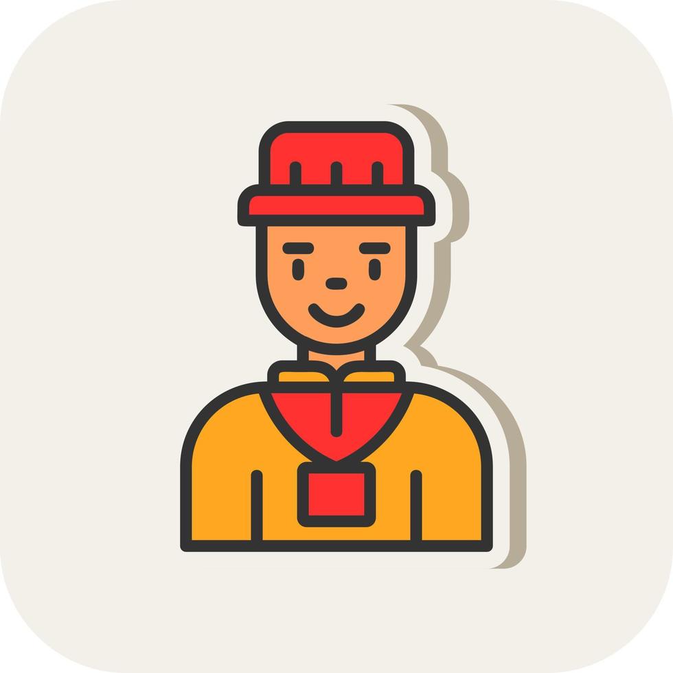 Tour Guide Man Vector Icon Design