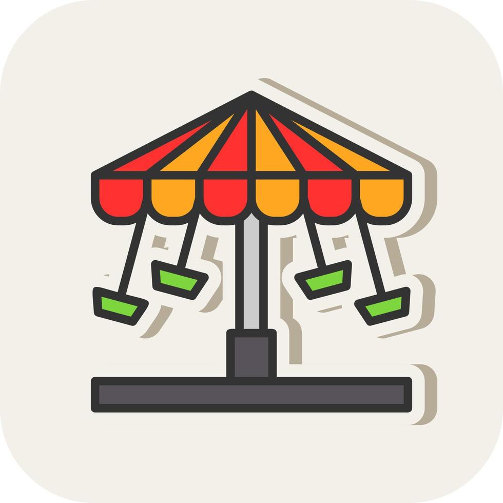 Chair Swing Ride Vector Icon Design