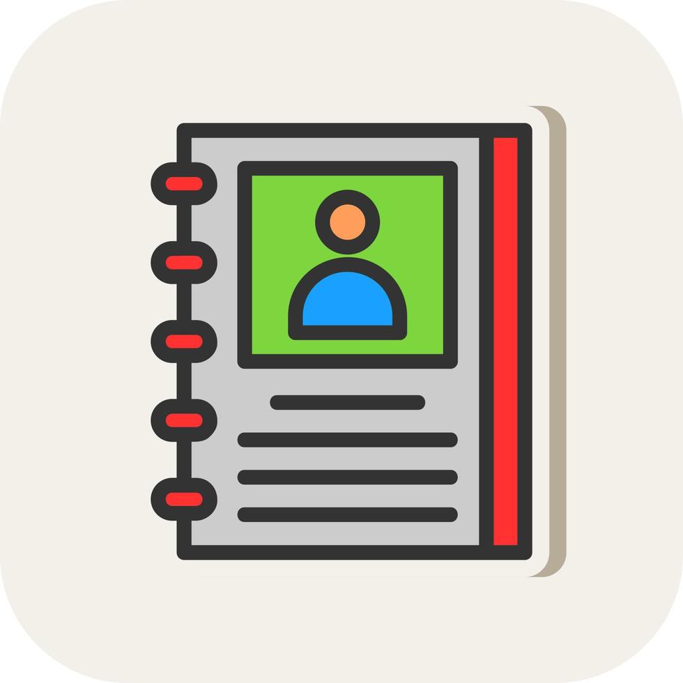 COntact Book Vector Icon Design