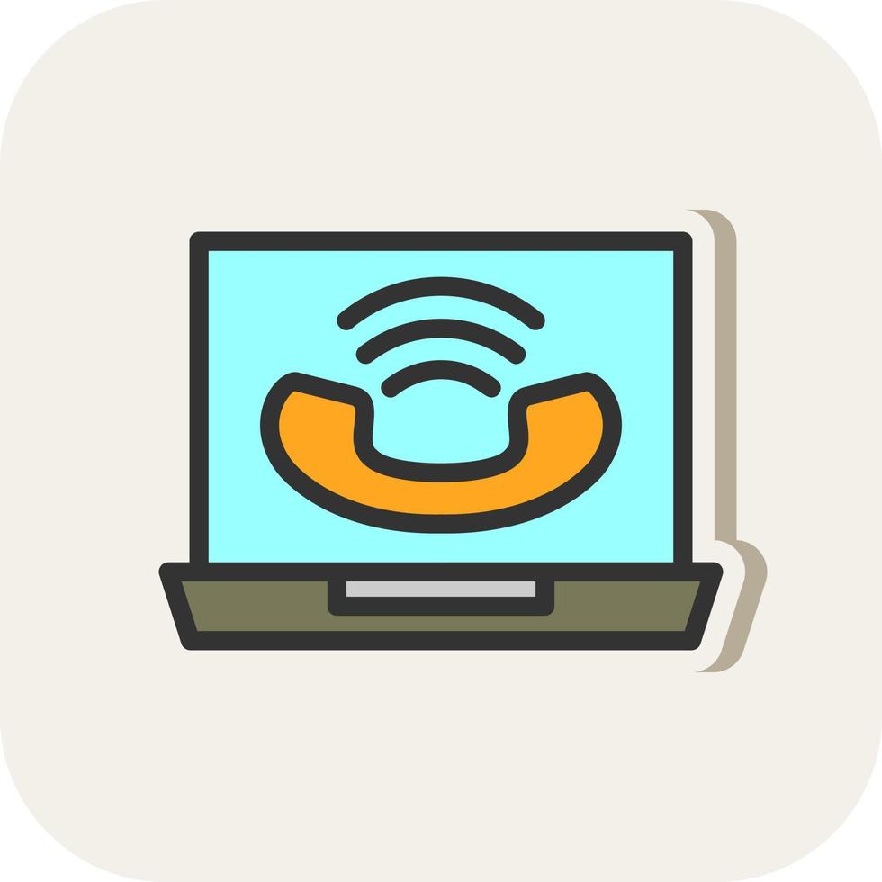 Online Call Vector Icon Design