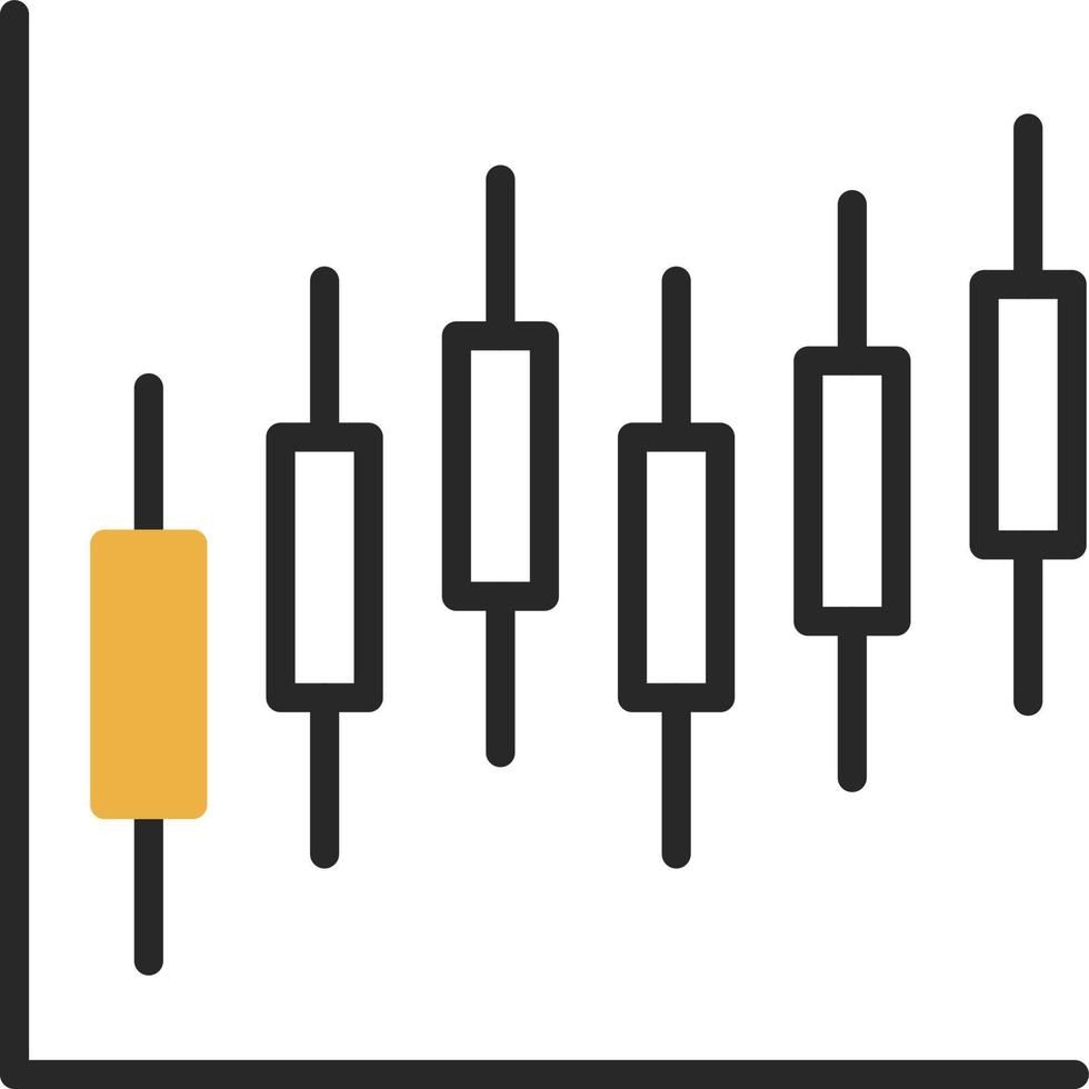 Candlestick Chart Vector Icon Design