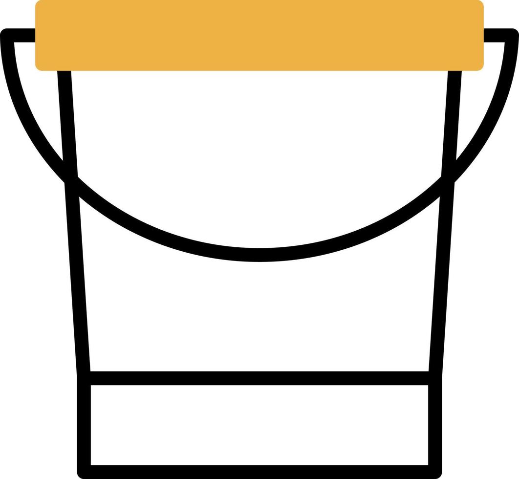 Water Bucket Vector Icon Design