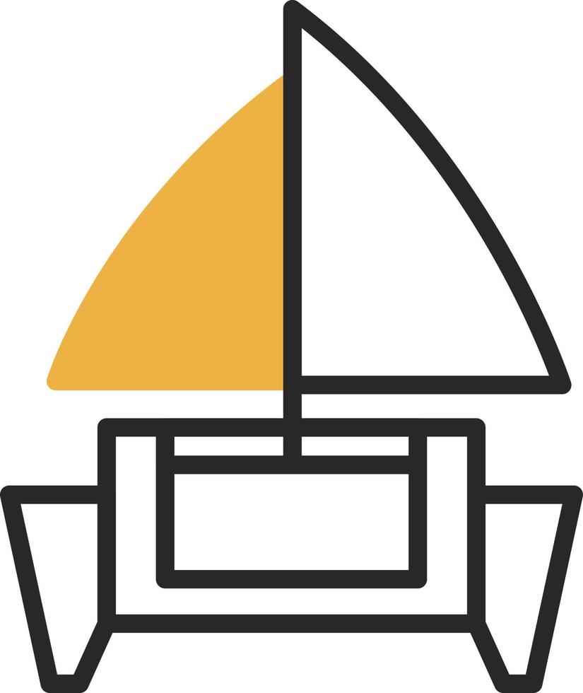 diseño de icono de vector de catamarán