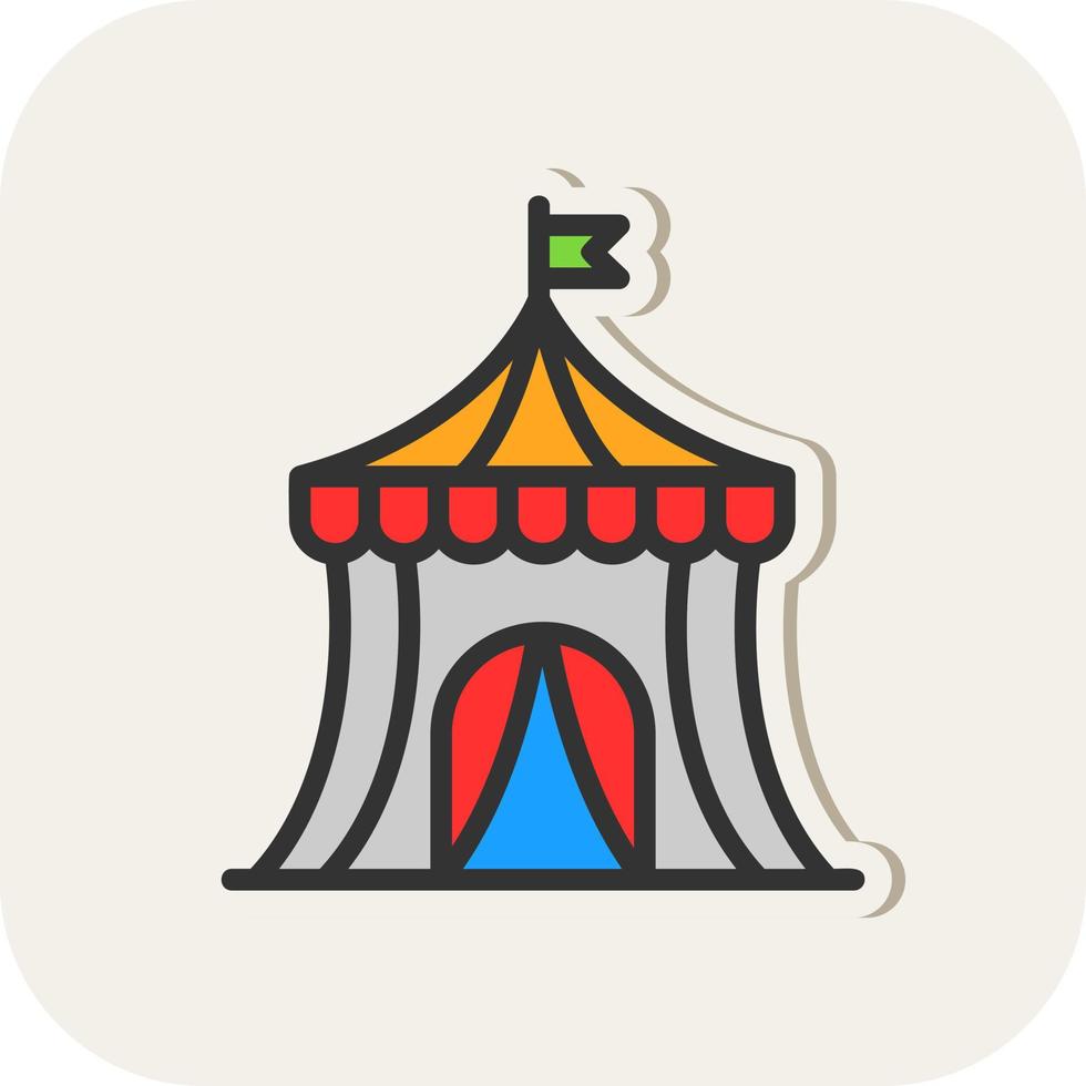 Circus Tent Vector Icon Design