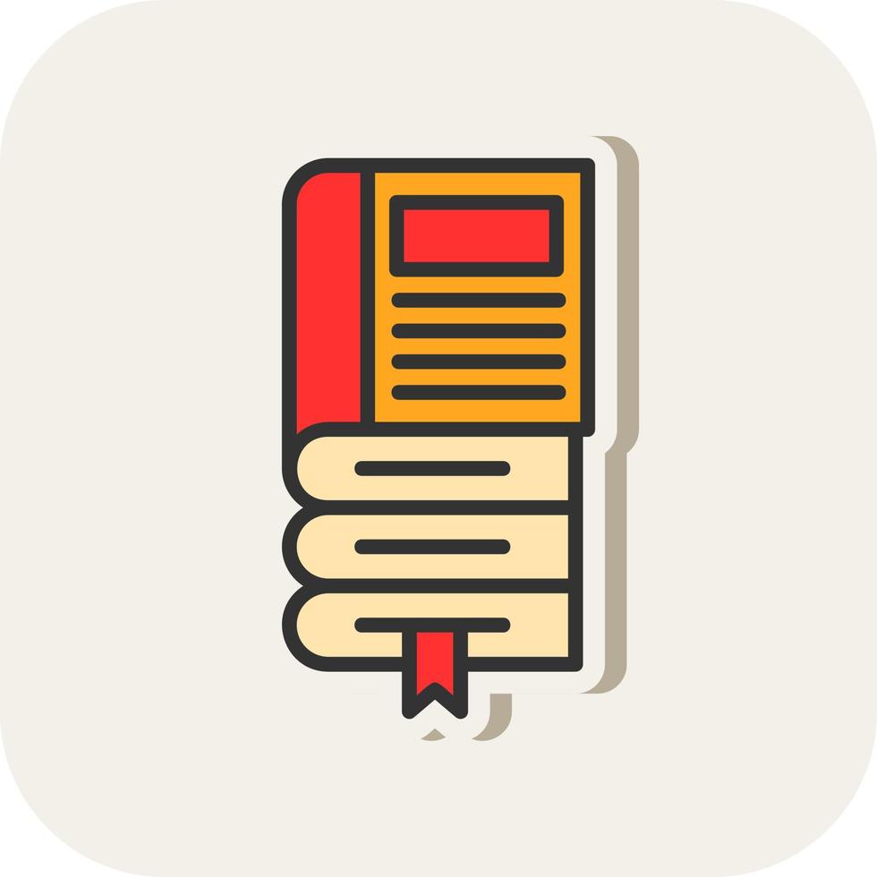Book Stack Vector Icon Design