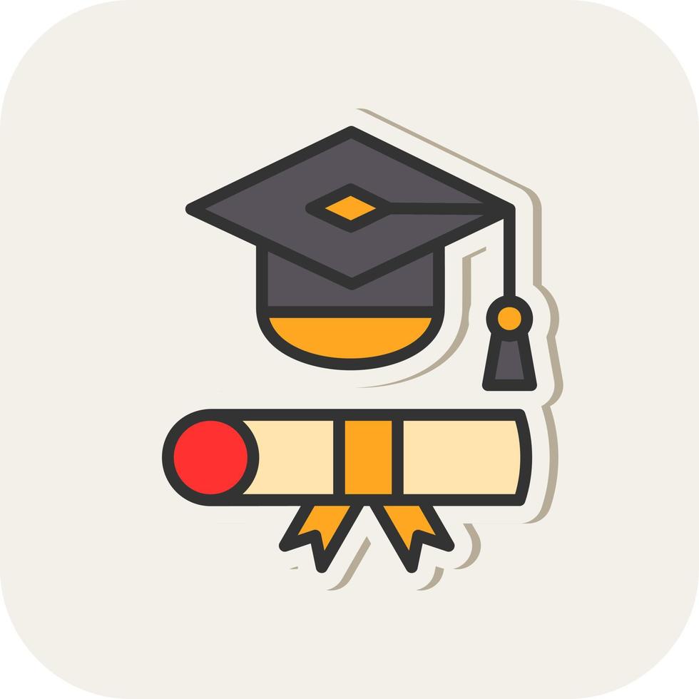 diseño de icono de vector de toga de graduación