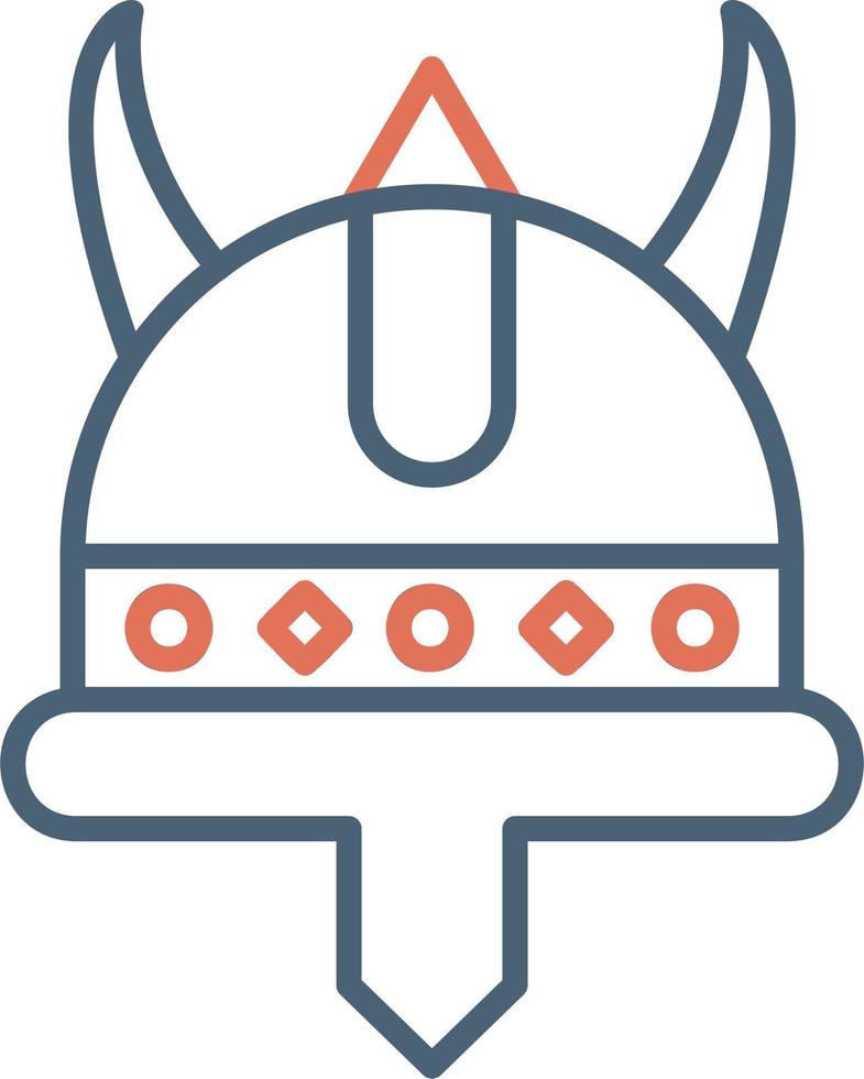 icono de vector de casco vikingo