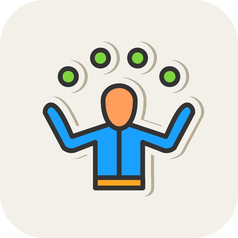 Juggling Vector Icon Design