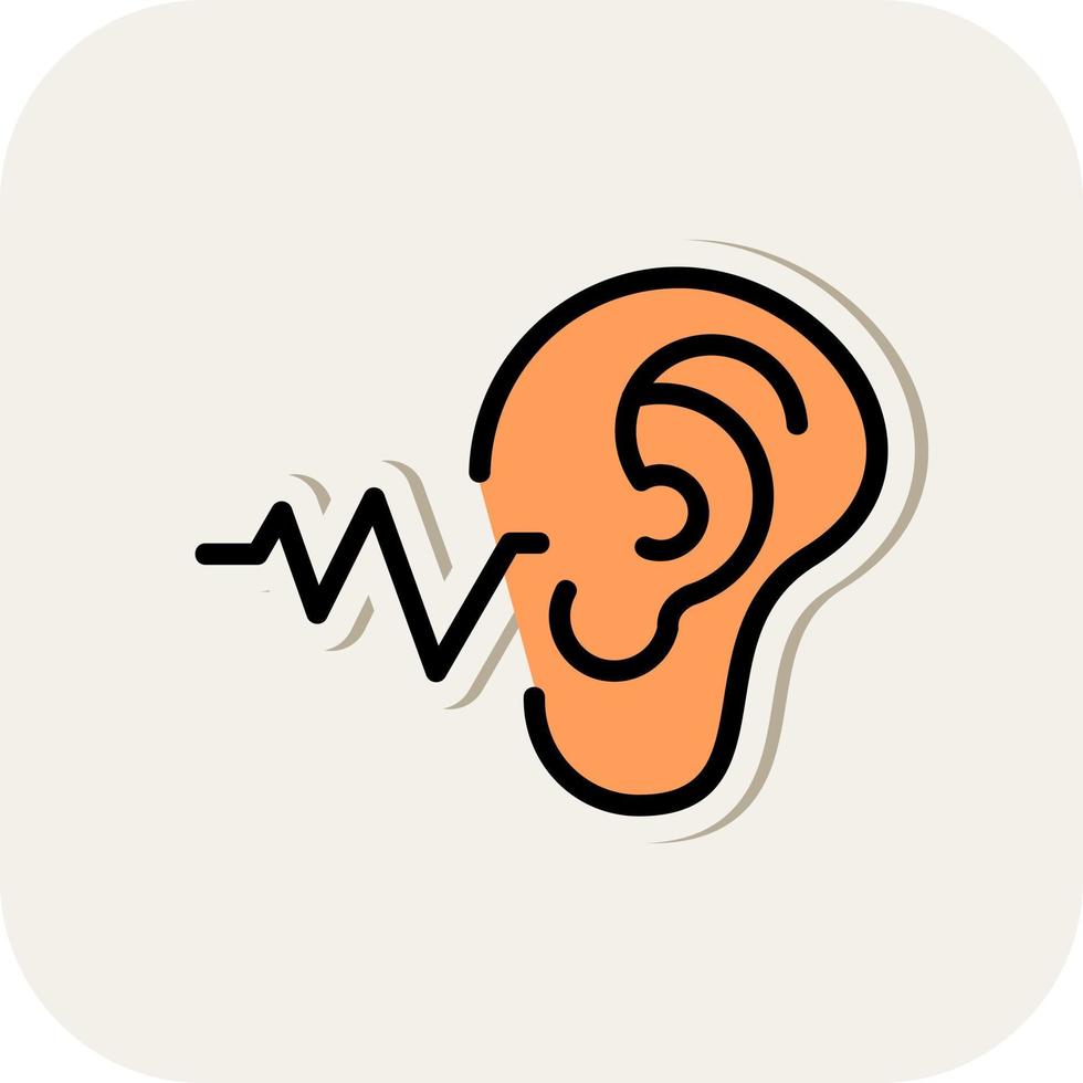 diseño de icono de vector de prueba de audición