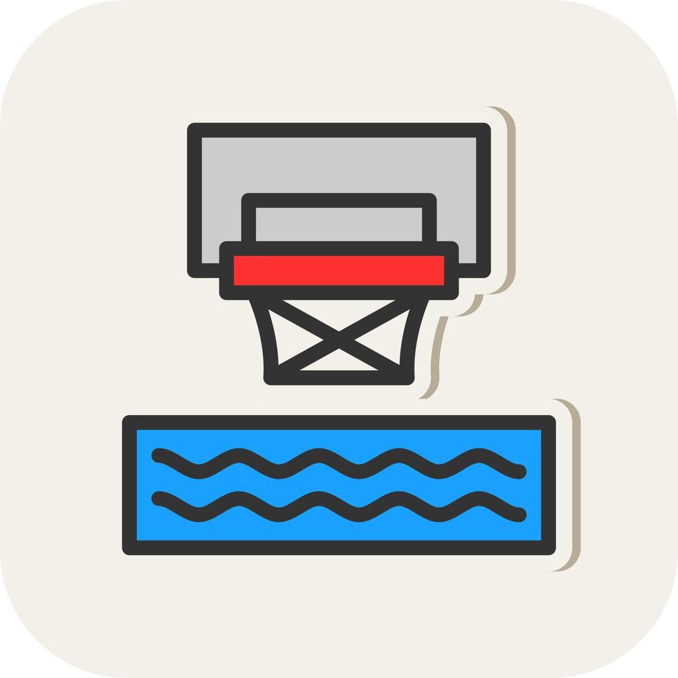 Water Basketball Vector Icon Design