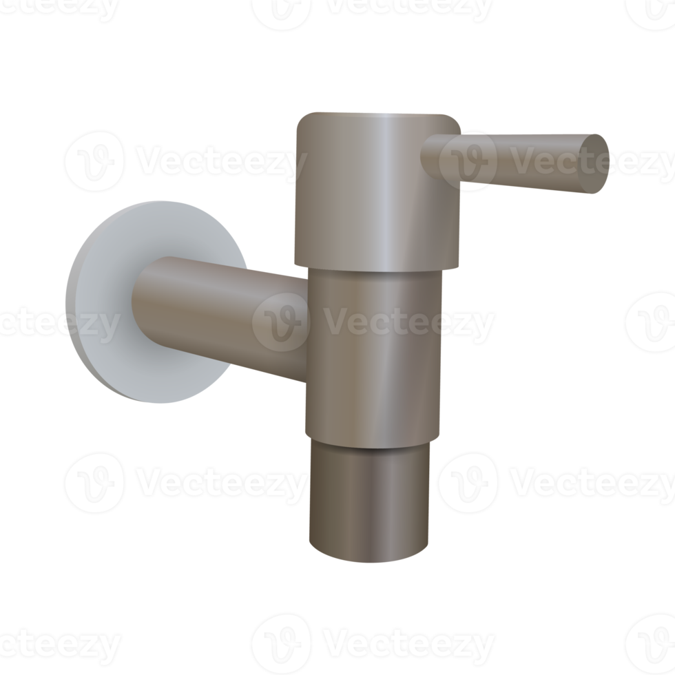 Modern faucet water illustration with side view png