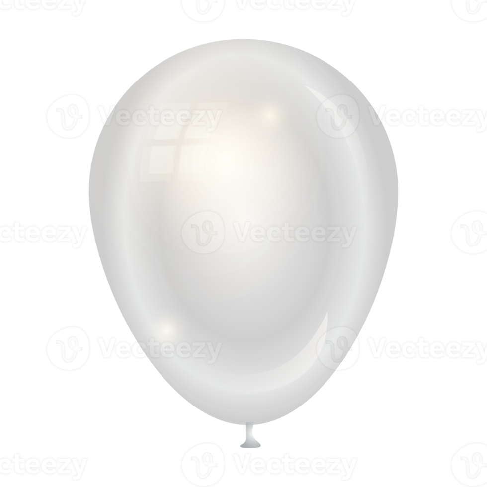 réaliste blanc ballon illustration sur isolé Contexte png