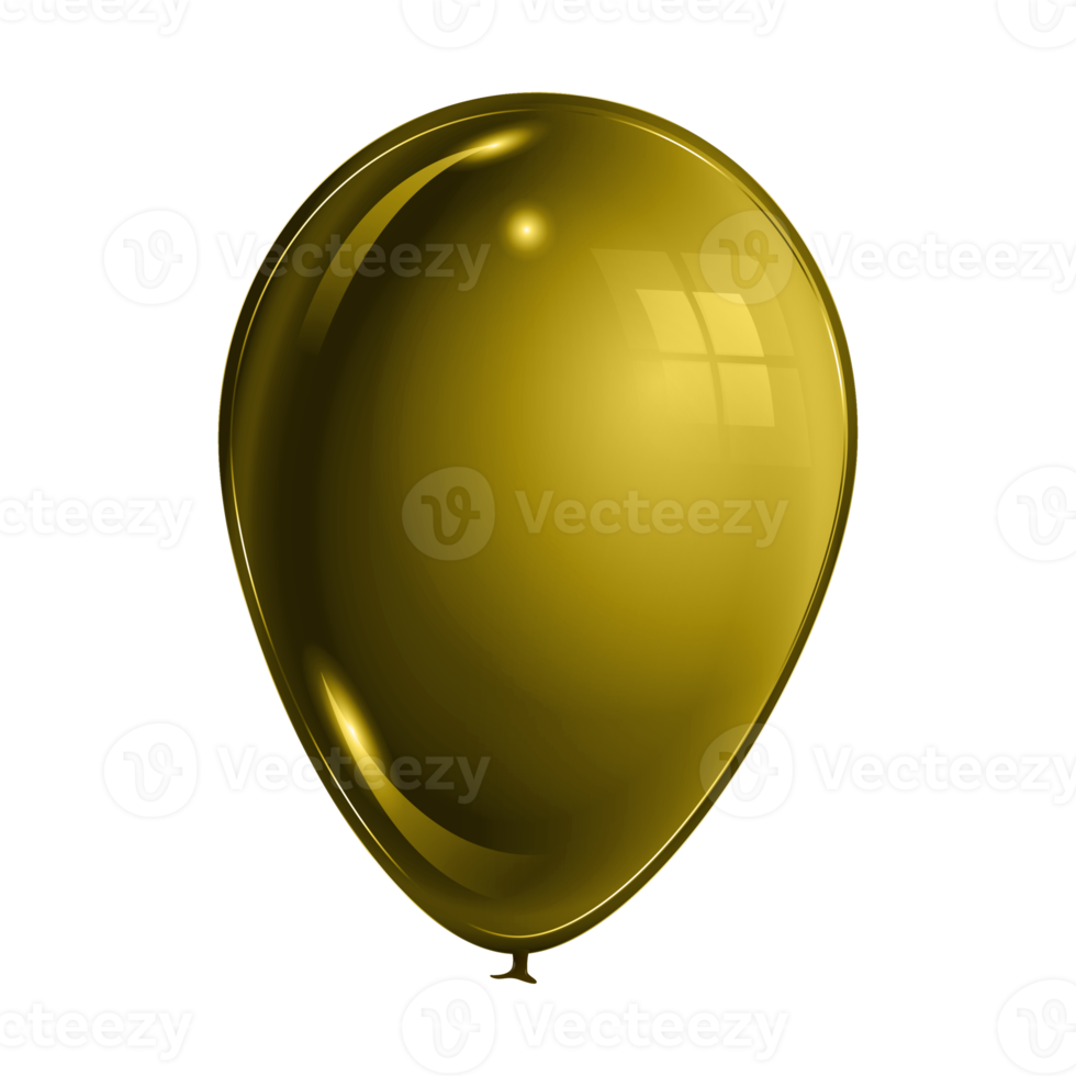 Realistic yellow balloon illustration on isolated background 20994607 PNG