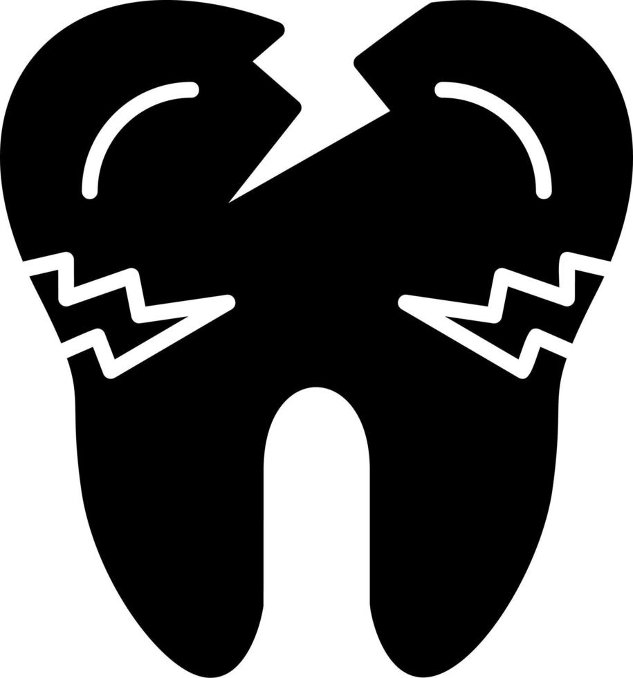 icono de vector de caries