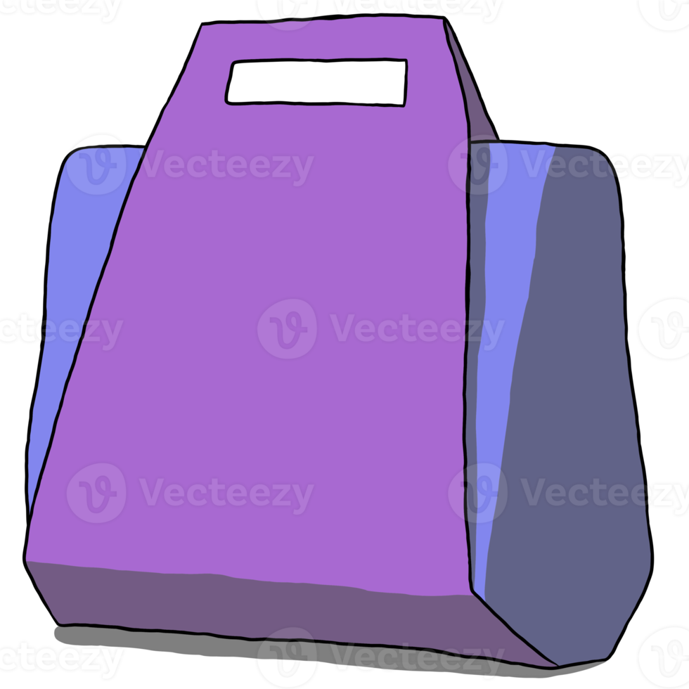 Hand drawn,Colorful bag design. png