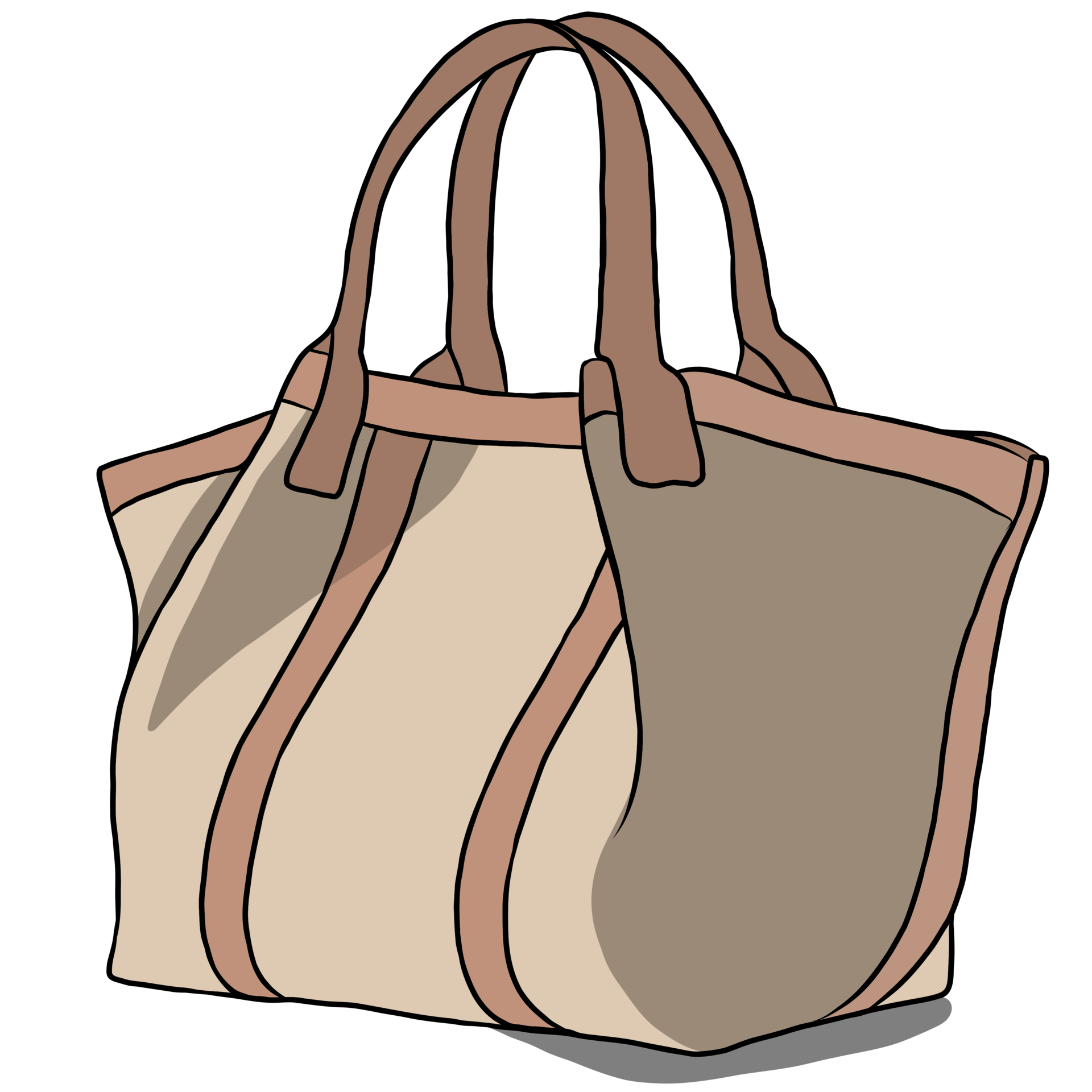 Hand drawn,Colorful bag design. 20994771 PNG