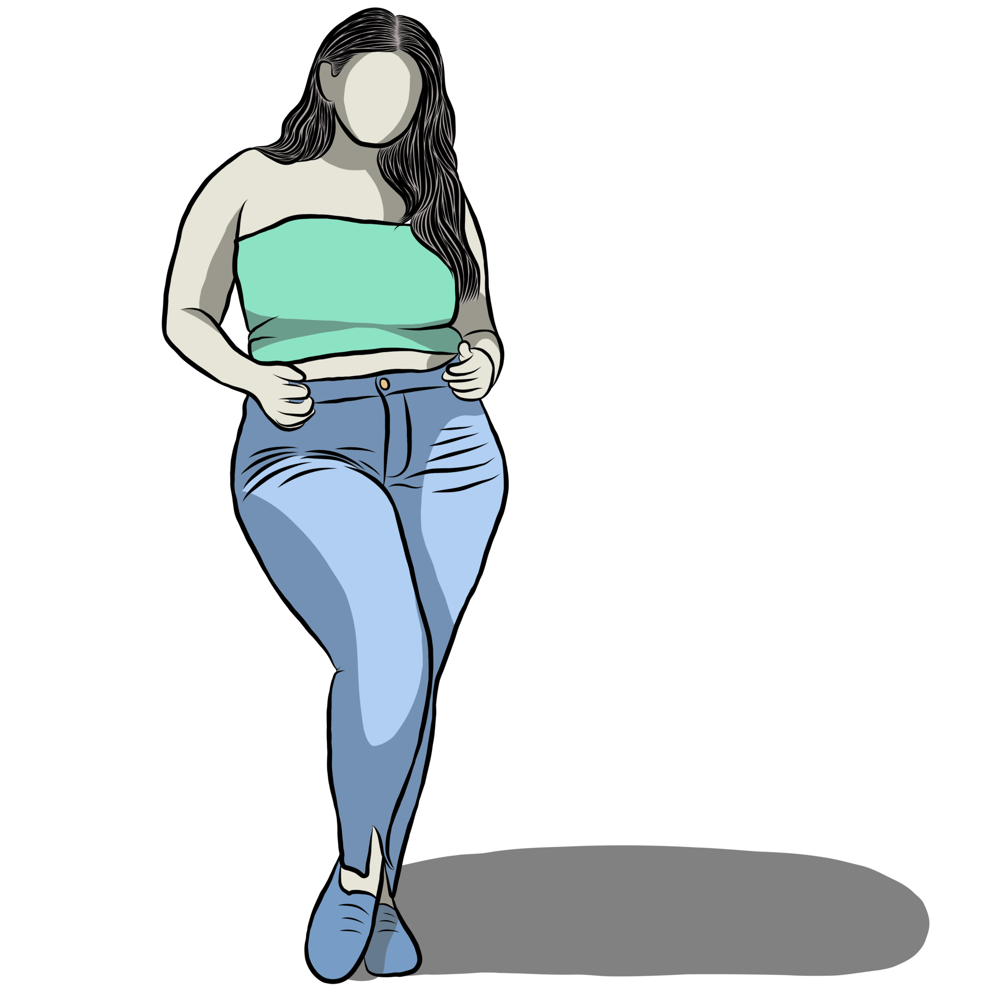 Line Drawing Of Cartoon Character Woman Plus Size 20994823 PNG line-drawing-of-cartoon-character-woman-plus-size-20994823-png
