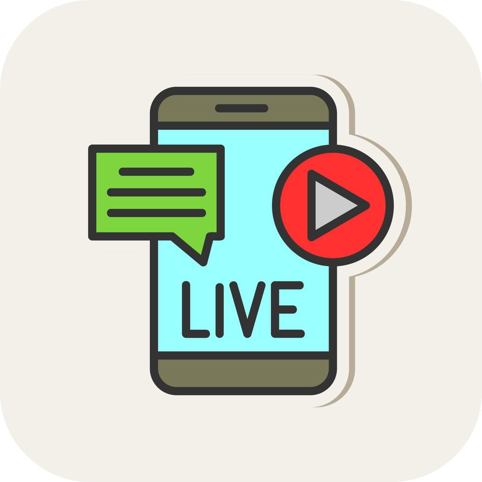 Live Streaming Vector Icon Design