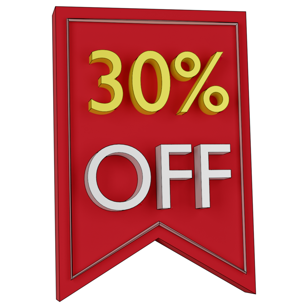 Discount 3d illustration png