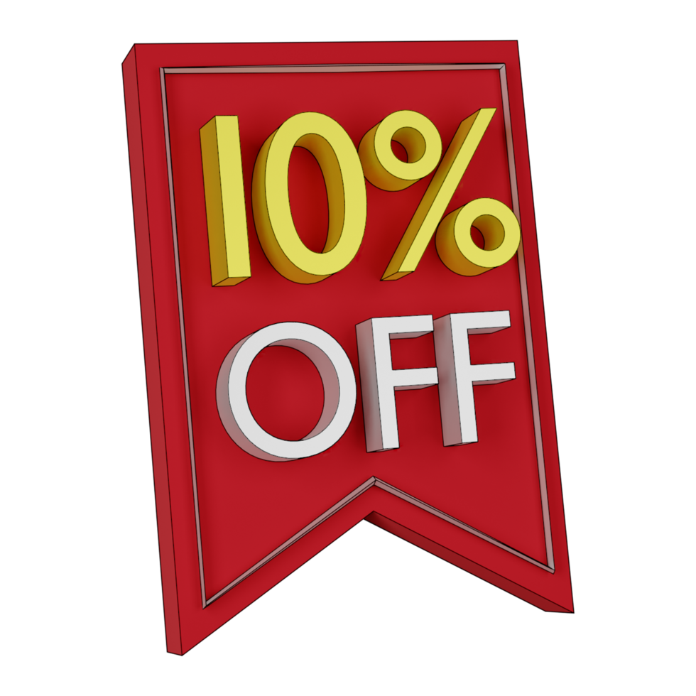 Discount 3d illustration png