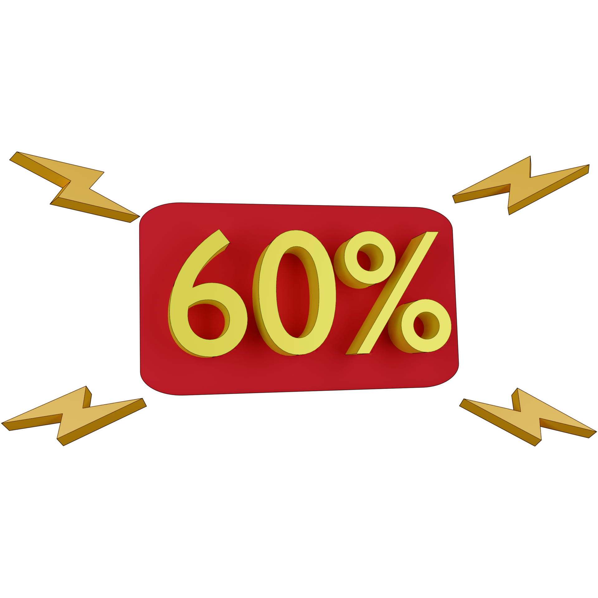 3d-illustration-alert-60-percent-20994952-png
