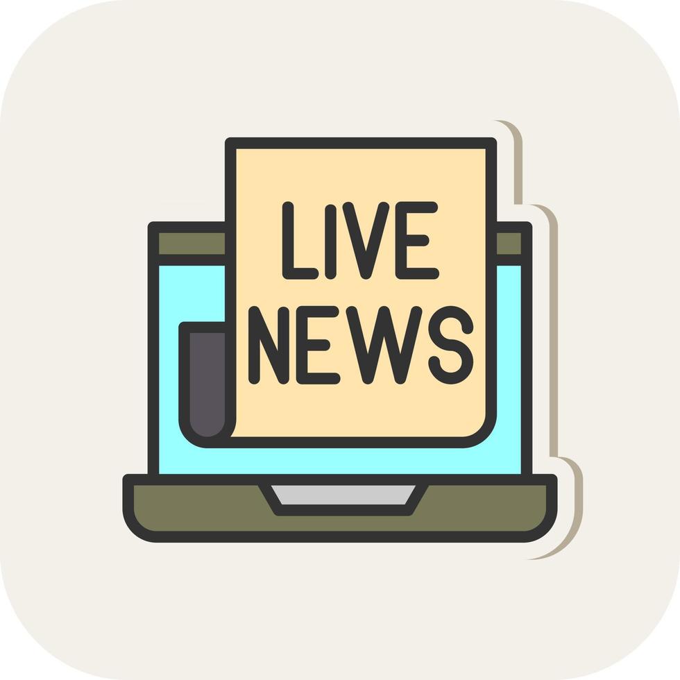 Live News Vector Icon Design