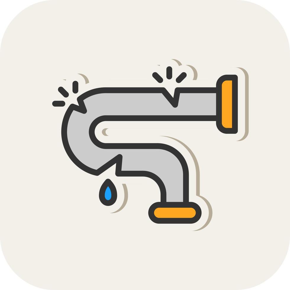 Damage Pipe Vector Icon Design