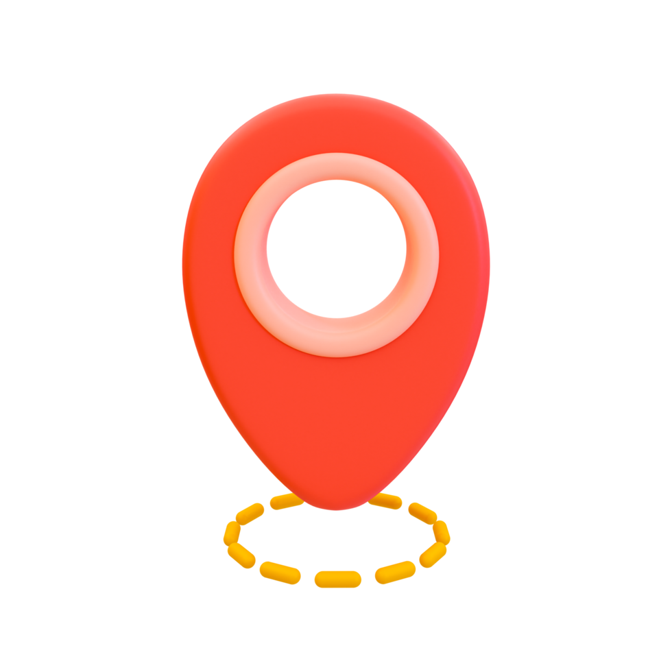 3d minimal location pin icon. Marking a position. trip destination. 3d illustration. png