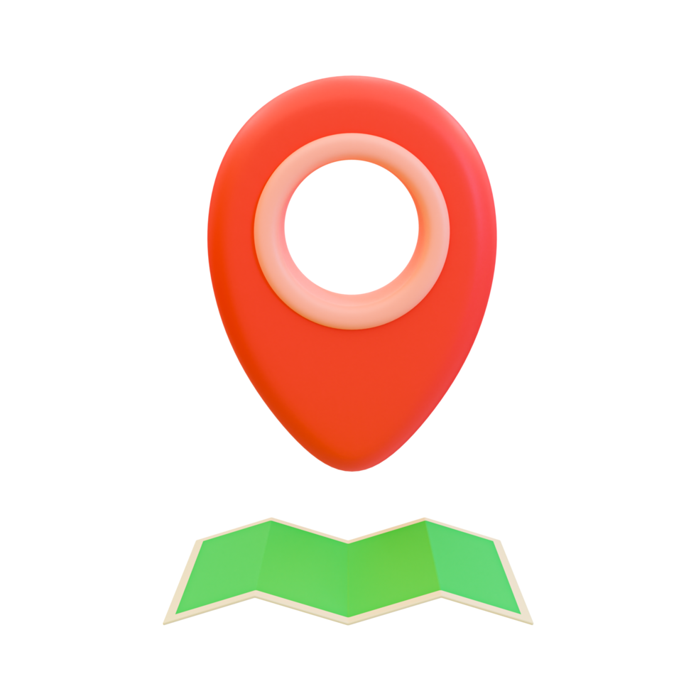 3d marking location. Finding a location. A location icon. 3d rendering illustration. png