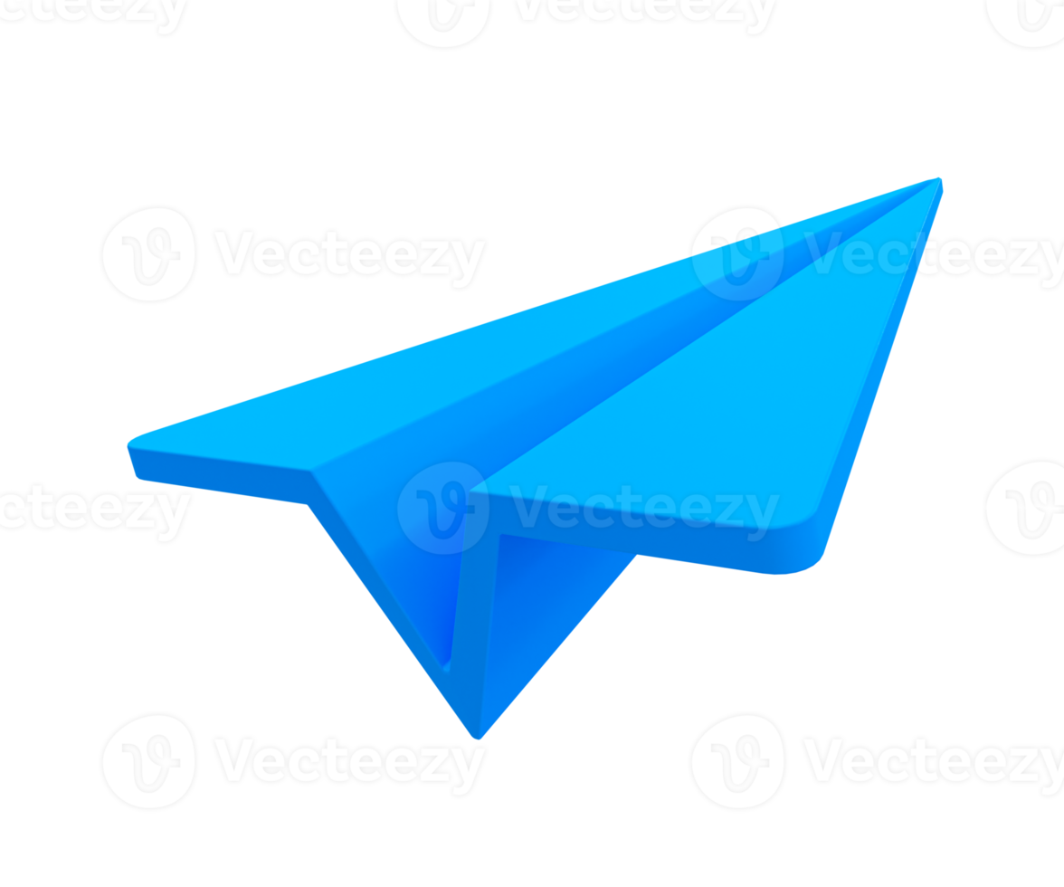 3d minimal online message sending. Online chatting icon. quick and fast online communication. Paper rocket icon. 3d illustration. png