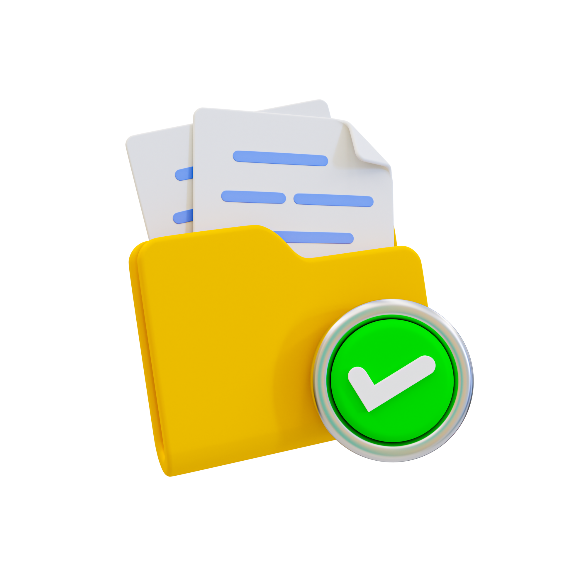 3d File Correct Paperwork Approved Document With A Green Check Mark 3d-file-correct-paperwork-approved-document-with-a-green-check-mark